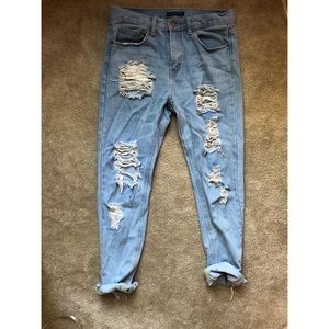 Brandy Melville ripped boyfriend jeans
